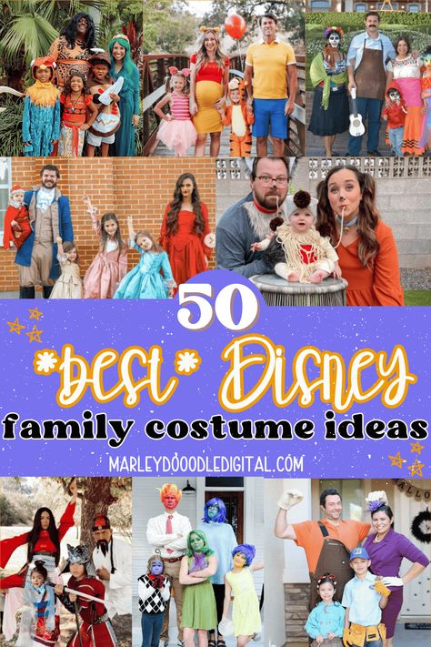 Discover the 50 best Disney family Halloween costume ideas! From toddlers to siblings and groups of four, find easy and cute DIY costumes that your whole family will love. Perfect for creating magical Halloween memories, these ideas are sure to inspire your family’s costumes this year. Check out our list and get ready for a fun-filled Halloween! Disney Group Costumes 4 People, Family Of 4 Disney Halloween Costumes, Mnsshp Costume Ideas Families, Disney Halloween Family Costumes, Family Disney Costume, Disney Princess Family Costumes, Group Disney Halloween Costumes, Group Disney Costumes, Cute Diy Costumes