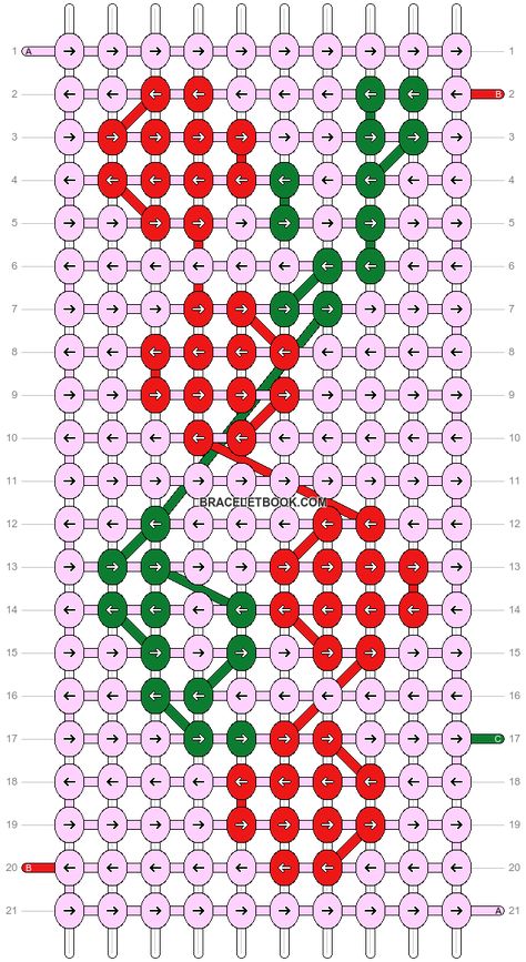 Alpha pattern #37541 variation #58644 | BraceletBook Alfa Pattern, Alpha Bracelets, Pola Macrame, Diy Friendship Bracelets Tutorial, Bff Bracelets, Fruit Candy, Macrame Bracelet Patterns, Diy Bracelets Tutorials, Friendship Bracelets Patterns