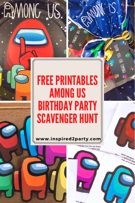 Among Us Birthday Party with FREE PRINTABLES! — Inspired2Party Among Us Birthday Party, Boys Birthday Party Games, Among Us Birthday, Birthday Party Diy, Bday Party Kids, 9th Birthday Parties, Birthday Party Activities, 10th Birthday Parties, Party Printables Free