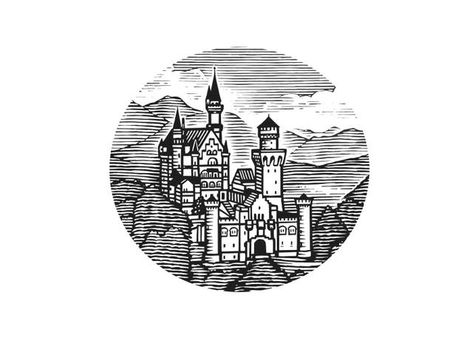 Steven Noble, Castle Tattoo, Jp Morgan, Neuschwanstein Castle, Stock Art, Logo Illustration, Site Design, Pictures To Draw, Body Art