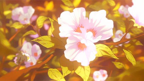 Gifs Anime, Anime Flower, Gif Background, Blossom Garden, Anime Gifs, Banner Gif, Gif Pictures, Aesthetic Gif, Cute Gif