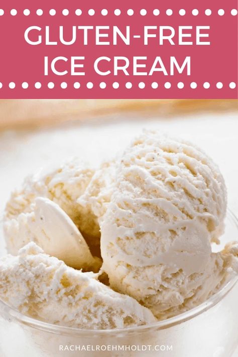 Are you an ice cream lover? Find out if ice cream is gluten-free, which brands are safe for a gluten-free diet, and how to order ice cream out. Gluten Free Homemade Ice Cream, Gluten Free Ice Cream Recipes, Kitchen Aid Ice Cream Recipes, Kitchen Aid Ice Cream, Apple Ice Cream, Dairy Free Recipes Dessert, Ice Cream Lover, Gluten Free Ice Cream, Dairy Free Ice Cream