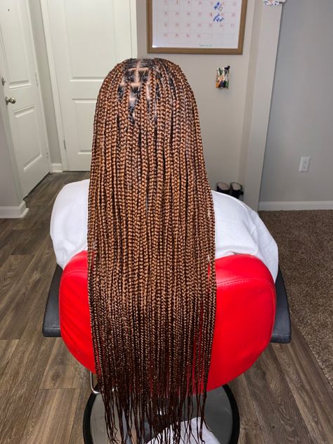 Knotless Box Braids Color 30 And 33, Colour 340 Knotless Braids, 30 Braids Color, Braids In Color 30, Africa Braids Hairstyles, Color 4 Knotless Braids, Box Braids Color 30, Copper Knotless Box Braids, Color 30 Box Braids