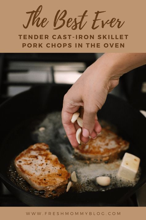 Pork Chop On Cast Iron Skillet, How To Make Thick Pork Chops Tender, Pork Chops In The Oven Cast Iron Skillet, Cast Iron Skillet Recipes Porkchops, Easy Skillet Pork Chops, Pork Chops In A Cast Iron Skillet, How To Cook Juicy Pork Chops, How To Make Pork Chops Tender, Pork Chops Cast Iron Skillet