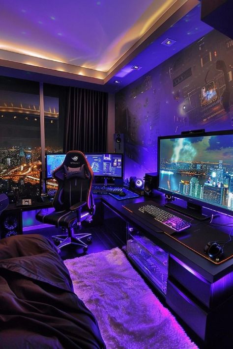 Luxurious Gaming Room, Bunker Room, Imvu Backgrounds, Games Room Inspiration, Office Decore, Gaming Bedroom, Small Game Rooms, Best Gaming Setup, Home Studio Setup