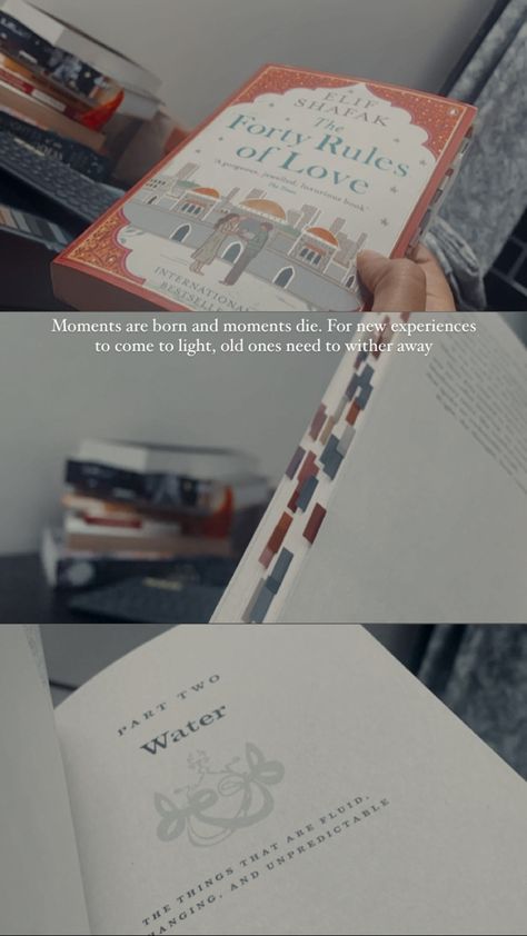 Caption For Novel Reading, Novel Photography Ideas, Forty Rules Of Love Book Aesthetic, Forty Rules Of Love Book Photography, Novels Aesthetic Quotes, Reading Books Aesthetic Quotes, Book Reading Aesthetic Story, Forty Rules Of Love Aesthetic, Novel Quotes Aesthetic