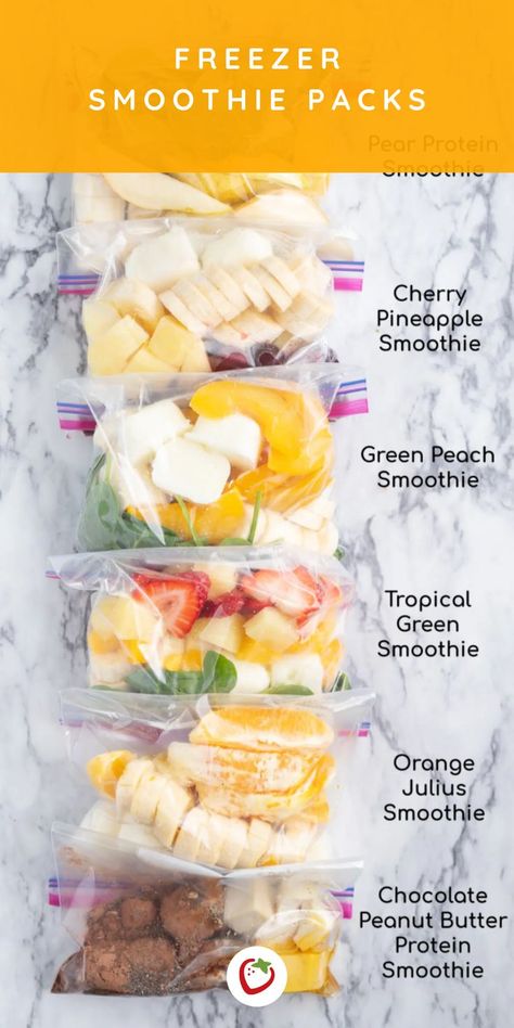 Frozen Smoothie Packs, Make Ahead Smoothies, Freezer Smoothie Packs, Frozen Fruit Smoothie, Freezer Smoothies, Veggie Smoothies, Nutribullet Recipes, Smoothie Recipes Healthy Breakfast, Protein Smoothie Recipes