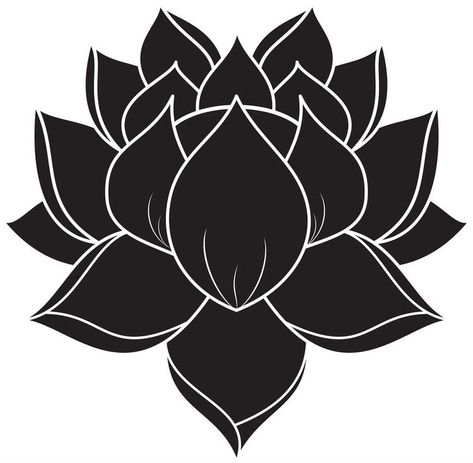 Lotus Flower Vector, Lotus Image, Lotus Shape, Lotus Flower Art, Flower Vector, Lotus Art, Lotus Tattoo, Lotus Design, Japanese Tattoo Art