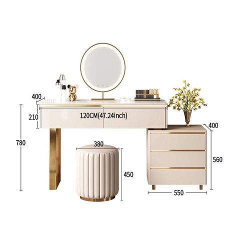 Dressing Table Ideas, Modern Dressing Table Designs, Bedroom Vanity Set, Stylish Room Decor, White Makeup Vanity, Dressing Table Design, Bedroom Dressing Table, Vanity Area, Bedrooms Decor