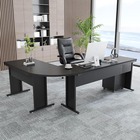 Printer Table, Industrial Computer Desk, Large Office Desk, L Shaped Office Desk, Functional Office, Large Computer Desk, L Shaped Executive Desk, Executive Office Desk, Home Office Furniture Sets