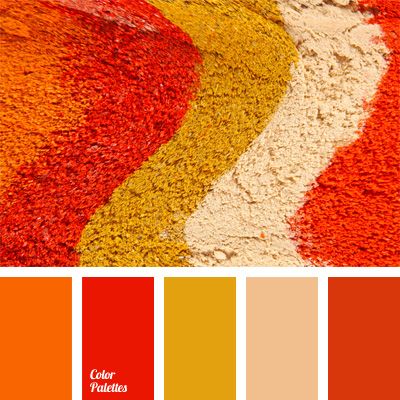 beige, burnt orange, color carrot, color matching, dark tangerine, mustard, ocher, orange monochrome color palette, orange-carrot color, shades of orange, shades of red, yellow monochrome color palette. Mustard And Red Color Palette, Ocher Yellow Color Combinations, Ocher Palette, Color Combinations With Orange, Yellow Combination Color, Orange Monochrome, Flat Bedroom, In Color Balance, Monochrome Color Palette