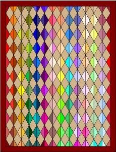 60 degree diamonds or triangles strip layout Diamond Quilt Pattern, Electric Quilt, Tip Tuesday, Half Square Triangle, Strip Quilts, 60 Degrees, Diy Quilt, Patch Work, Queen Quilt