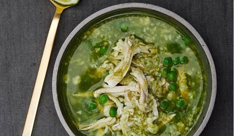 Peruvian Chicken Cauli Rice Soup Gwyneth Paltrow Recipes, Goop Recipe, Peruvian Chicken, Rice Soup Recipes, Cauli Rice, Chicken Cauliflower, Clean Plates, Rice Soup, Food Is Fuel