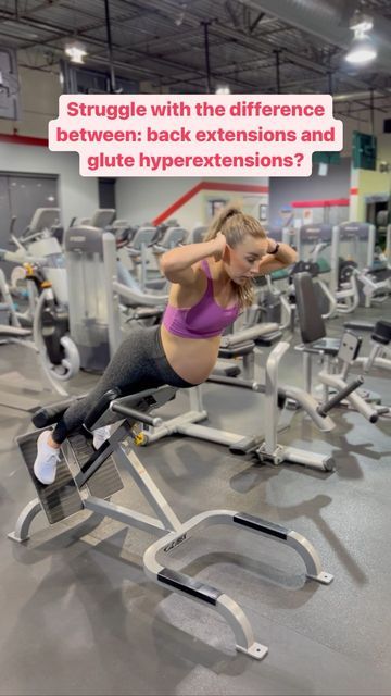 Sadie Active Weight Training on Instagram: "Do you struggle to know the difference between back extensions and glute hyperextensions? These form cues change EVERYTHING! ✅Save this post to refer back to later! Let me know in the comments what other form tips or differences between exercises you would like to know!! 👇🏻 #glutesworkout #backworkout #formtips #glutehyperextensions #backextensions" Hyperextension Exercise Glutes, Back Extension For Glutes, Back Extension Exercises, Back Extension, Back Extensions, Back Workout, Glutes Workout, Weight Training, Health And Wellness