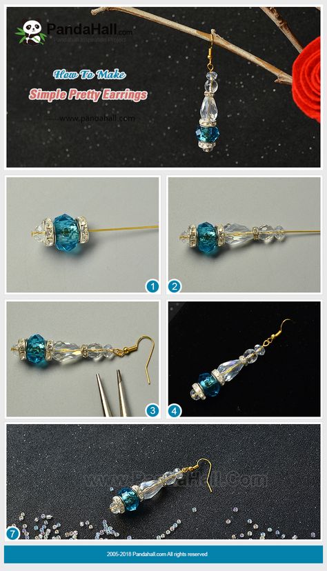 Easy Jewelry Making Ideas, Panda Hall, Bead Dangles, Beautiful Beaded Jewelry, Wrapping Jewelry, Easy Jewelry, Wire Jewelry Tutorial, Diy Jewelry Inspiration, Bracelet And Necklace