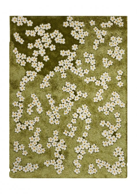 Daisy II | Tai Ping Upcycled Candles, House Of Noa, Tai Ping, Candle Upcycle, Tufting Rugs, Tufting Rug, Botanical Rug, Moss Rug, Taiping