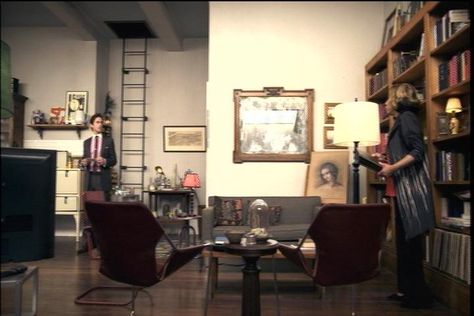 Edgy Home, Character Notes, Small Studio Apartment Decorating, Neal Caffrey, Tv Set Design, Tiffani Thiessen, Room Of One's Own, Small Studio Apartment, Show White