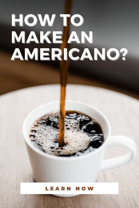 How To Make an Americano? - The Coffee Guru. American recipes, coffee recipes, coffee drinks, healthy drinks. #coffee #americano #americanorecipes #coffeerecipes #heathydrinks Americano Coffee Recipe, Recipes Coffee Drinks, Heathy Drinks, Long Black Coffee, Types Of Coffee Beans, Drinks Healthy, Americano Coffee, Coffee Hacks, Coffee Today