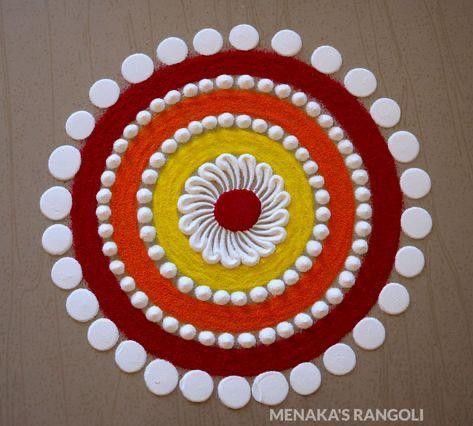 Rangoli Designs Latest Easy, Design Muggulu, Rangoli Designs Videos, Design Rangoli, Easy Rangoli Designs Videos, Very Easy Rangoli Designs, Rangoli Designs Simple Diwali, Rangoli Designs Photos, Rangoli Simple