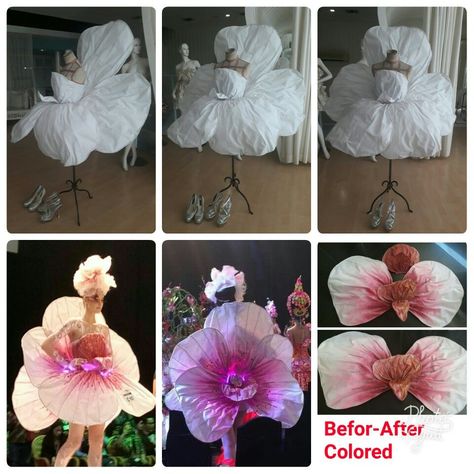 Diy Flower Dress Costume, Flower Costume Women, Orchid Costume, Flower Costume Diy Women, Aquarius Costume, Orchid Fairy, Flower Costume Diy, Costume Fleur, Blue Dendrobium Orchids