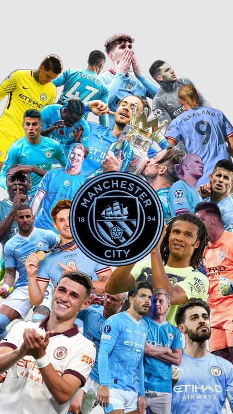 #man city #manchester city #halland #football #soccer #goal #champions #league #prem league Man City Aesthetic, Man City Wallpaper Iphone, Football Man City, Man City, Man City Squad, Man City Team, Manchester City Logo, Manchester City Wallpaper, Manchester City Football Club