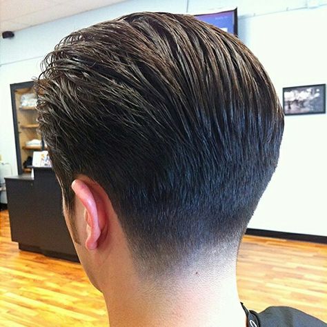 Hair Nba Haircuts, Slick Back Haircut, Wedge Haircut, Barbers Cut, Easy Hair Cuts, Tapered Haircut, Mens Hair, Slicked Back Hair, Work Hairstyles