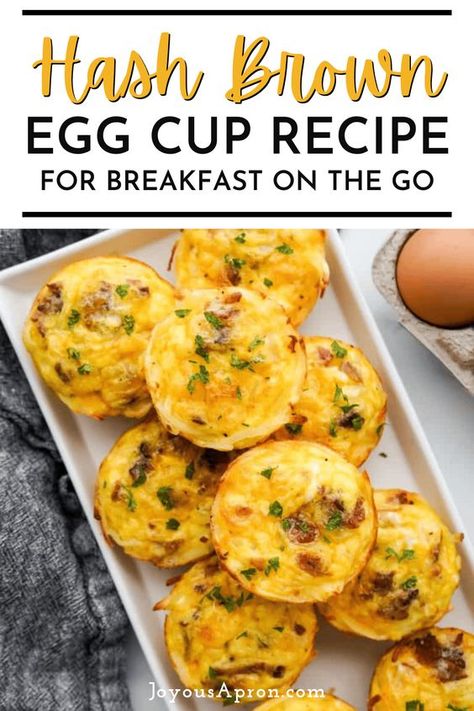 Delicious breakfast egg bites made in the muffin tin, loaded with bacon and cheese, with hashbrown as the crust. Perfect for a quick grab-and-go breakfast. Freeze well and great for meal prep. Hashbrown Crust, Hash Brown Egg Cups, Bite Size Breakfast, Cheesy Bacon Potatoes, Egg Cups Recipe, Brown Egg, Egg Cups Breakfast, Egg Bites Recipe, Recipe For Breakfast