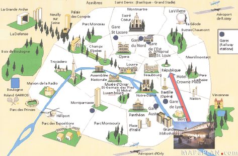 Paris top tourist attractions map Landmarks aerial birds eye view Paris Tourist Attractions, Paris City Map, Paris Monuments, Paris Attractions, Paris Tourist, Paris Landmarks, Plan Paris, France Vacation, Paris Itinerary