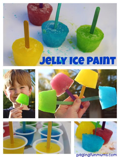 Jelly Ice Paint... a new & super FUN sensory activity for kids! Ice Sensory Play, Kindergarten Inquiry, Ice Painting, Classroom Helpers, Homemade Paint, Diy Preschool, Sensory Diet, Respite Care, Preschool Projects