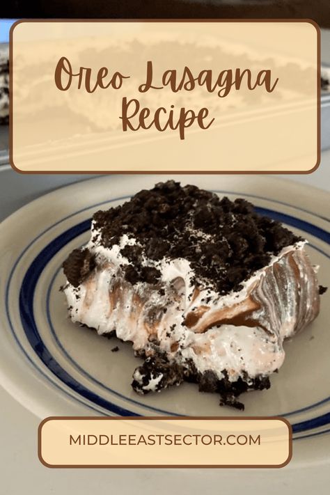 Layers of oreo cookies, pudding and an amazing cream cheese layer make this Oreo Lasagna Recipe heavenly. It is the perfect no bake dessert and easy to make. Oreo Lasagna Recipe Layers upon layers of delicious oreo cookies and more create a dessert that everyone will want the recipe. It is simply the best and Oreo Lasagna Recipe, Oreo Lasagna, Cookies Pudding, Oreo Dirt Cake, Oreo Dirt, Dirt Cake, Oreo Crust, Homemade Cake Recipes, Bake Dessert