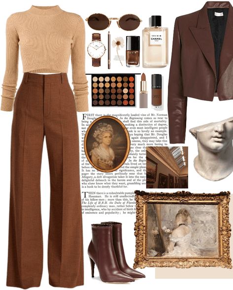 zort 238 🤎📕☕🪵📜 Outfit | ShopLook Dark Brown Pants Outfit For Women, Dark Brown Trousers Outfit, Dark Brown Pants Outfit, Outfits Shoplook, Brown Trousers Outfit, Cider Outfits, Pant Outfits For Women, Brown Pants Outfit, Dark Brown Pants