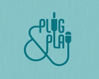 Logo Inspiration | #874 Plug and Play Plugged In, Plug Logo, Music Logo Inspiration, Liz Phair, Play Logo, Kevin Parker, Music Logo Design, Jenny Lewis, Letters Style