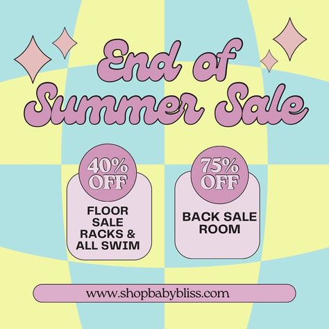 End of Summer Sale is here!! Stop by today 10-6 to get some awesome deals🥰🩷 End Of Summer Sale, End Of Summer, Summer Sale, 10 Things, On Instagram, Quick Saves, Instagram