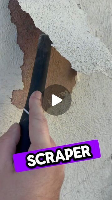 Ryan Dandrea | My process to patch stucco #stucco #patch #repair #tutorial #foryou #fyp | Instagram Stucco Repair Exterior, Stucco Repair, Stucco Walls, Concrete Driveways, Diy House Projects, Diy Home Repair, Mosaic Diy, Paint Chips, Home Repair