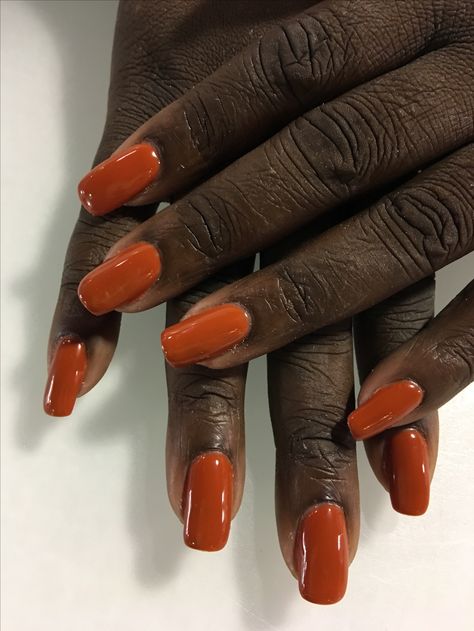 Fall Nail Colors For Brown Skin, Dark Orange Nails, Dark Skin Nail Color, Shellac Nail Colors, Dip Nail Colors, Opi Nail Colors, Vintage Nails, Nail Swag, Stiletto Nails Designs