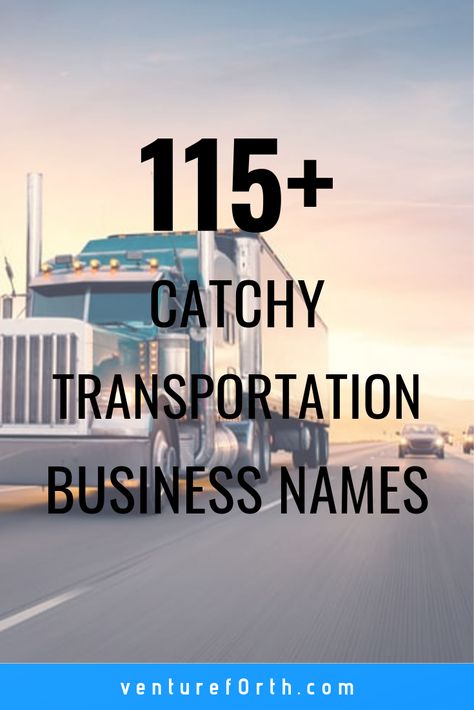 Starting a transportation business isn't an easy task. There is a lot to do. Choose a good name among them. See the ideas shared here to make this task easier. Transportation Services Business, Transportation Business Ideas, Buissnes Name Ideas, Truck Business Ideas, Good Company Names, 3pl Logistics, Transport Business, Truck Dispatcher, Transportation Business