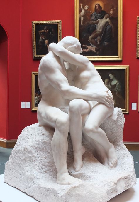 Love Art: Romantic Paintings and Sculptures From Art History Romantic Sculpture, Love In Art, Rodin Sculpture, Art Amour, Rodin Museum, Tender Embrace, Antonio Canova, Art Romantic, Romantic Paintings