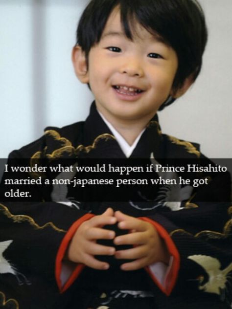 “i wonder what would happen if prince hisahito married a non-japanese person when he got older.” - Submitted by Anonymous Prince Hisahito, Japanese Person, When He, Getting Old, Prince, Wonder, Japan, Quick Saves