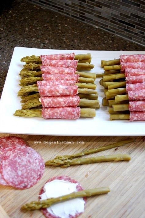 Most popular appetizer at gatherings: pickled asparagus roll-ups from www.meganlierman.com. #glutenfree #dairyfree #lowcarb Zucchini Appetizer Recipes, Asparagus Appetizer, Avocado Appetizer, Asparagus Rolls, Pickle Appetizers, Fancy Appetizer Recipes, Pickled Asparagus, Superbowl Sunday, Popular Appetizers