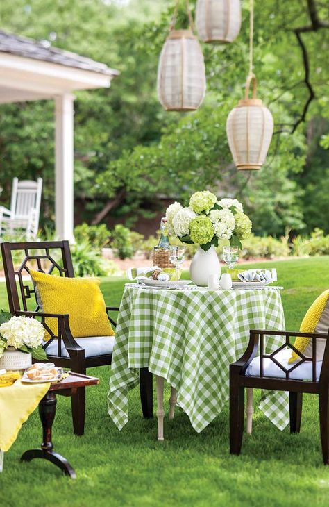 Southern Lady, Southern Ladies, Outdoor Wicker Furniture, Outdoor Entertaining Spaces, Outdoor Wicker, Al Fresco Dining, Wicker Furniture, Southern Living, Outdoor Entertaining