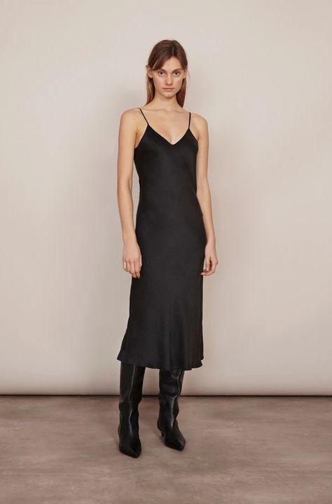 Slip Dress Winter, 90s Slip Dress, Silk Laundry, Slip Dress Black, Slip Skirts, Slip Dresses, Silk Slip Dress, Silk Slip, Day And Night