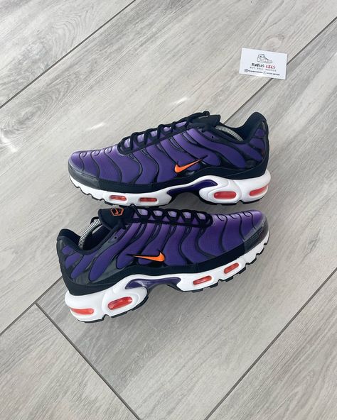 Volt Purple TNs Now Instock in All Sizes 👾  - Guaranteed 100% Authentic  - Ships Within 3 Days  Get Yours Now Via Link in Bio 🛍️ www.reubenskicks.com 🌐 Nike Tns, Air Shoes, Nike Tn, Purple Sneakers, Nike Air Shoes, Pharrell Williams, Me Too Shoes, Sneakers Fashion, Link In Bio