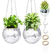 Check this out! Disco Planter, Disco Ball Planter, Gold Planter, Hanging Plant Holder, Home Porch, Plant Hangers, Hanging Rope, Ring Stand, Self Watering