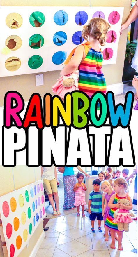 If you are looking for a rainbow pinata idea, then look no further than this Rainbow Punch Pinata. A For Adley Birthday Party, Pinata Alternative Ideas, Pinata Alternative, Punch Pinata, Rainbow Punch, Pinata Ideas, How To Make Pinata, Rainbow Pinata, St Patricks Day Party