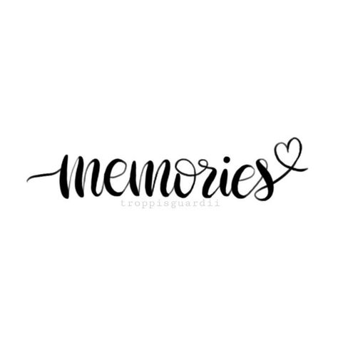 Memories Word Art Letters, 50th Anniversary Quotes, Memories Aesthetic, Memory Words, Instagram Symbols, Cute Spanish Quotes, Photo Album Design, Small Quotes, Calligraphy Words