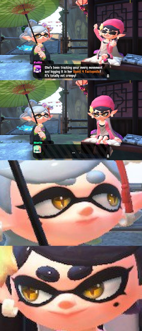 Tension Brewing* | Splatoon | Know Your ... Splatoon Squid Sisters, Splat Tim, Splatoon Squid, Splatoon Memes, Nintendo Splatoon, Callie And Marie, Splatoon 2 Art, Splatoon Comics, Video Games Funny