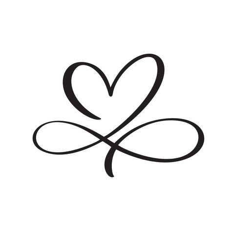 Infinite Love Tattoo, Card Poster Design, Logo Design Infinity, Heart Vector Design, Infinity Drawings, Forever Logo, Heart With Infinity Tattoo, Love Symbol Tattoos, Shirt Card