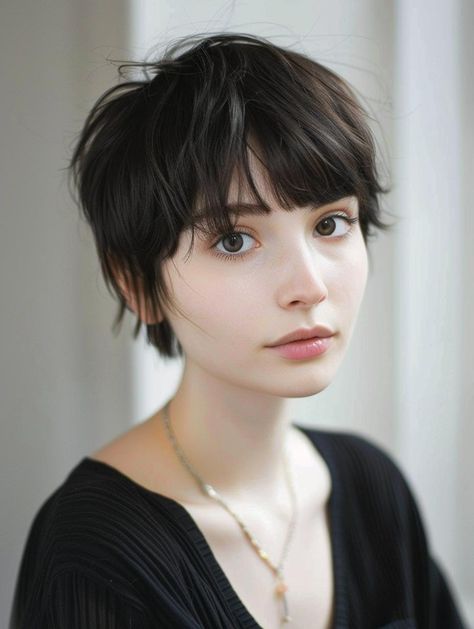 Trendy Short Hairstyles with Bangs for a Chic Look Short Short Hair With Bangs, Cute Pixie Haircuts With Bangs, Women’s Short Hair With Bangs, Bowl Cuts For Women, Carey Mulligan Short Hair, Short Womens Haircuts Round Face, French Short Haircut, Short Haircut For Women With Bangs, Short Straight Hair Pixie