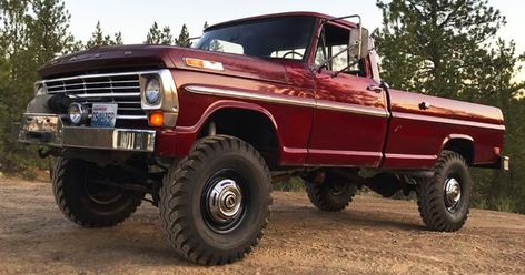 1969 Ford F250, F250 Highboy, Ford Highboy, Jeep Pickup Truck, Ranger Truck, Ford Ranger Truck, Lifted Ford, Ford V8, Old Ford Trucks