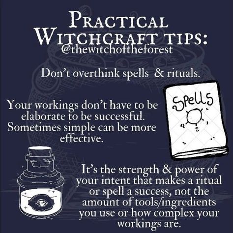 Great Advice for a beginner witch 🖤 Credit: @thewitchoftheforest Witchcraft Tips, Wiccan Beliefs, Beginner Witch, Spells For Beginners, Mental Healing, Easy Spells, Wiccan Magic, Magic Spell Book, Witchcraft For Beginners